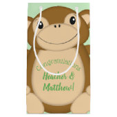 Monkey Baby Showgrün Kleine Geschenktüte (Vorderseite)