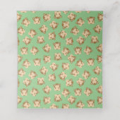 Monkey Baby Showgrün Platzkarte (Innenseite Aufgefaltet)