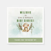 Monkey Baby Showpapier Napkins Serviette (Vorderseite)