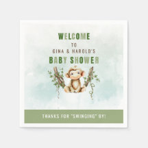 Monkey Baby Showpapier Napkins