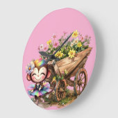 Monkey Ballerina Große Wanduhr (Winkel)