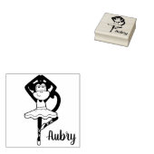 Monkey Ballerina Gummistempel (Stempel)