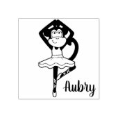 Monkey Ballerina Gummistempel (Prägung)