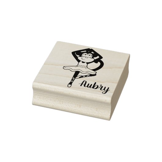 Monkey Ballerina Gummistempel (Stempel)
