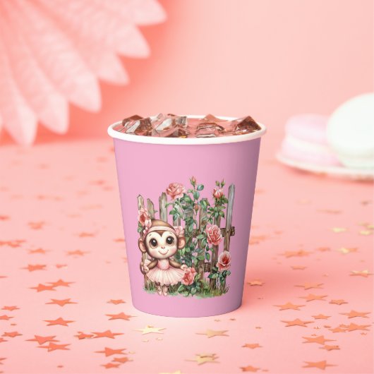 Monkey Ballerina Pappbecher (Insitu)