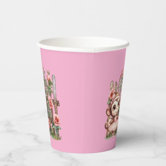 Monkey Ballerina Pappbecher (Rechts)