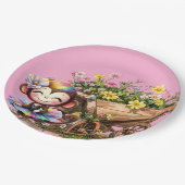 Monkey Ballerina Pappteller (Schrägansicht)