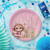 Monkey Ballerina Pappteller (Party)