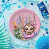 Monkey Ballerina Pappteller (Party)