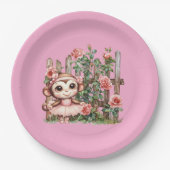 Monkey Ballerina Pappteller (Vorderseite)