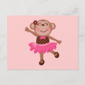 Monkey Ballerina Postkarte (Vorderseite)