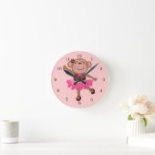 Monkey Ballerina Runde Wanduhr (Zuhause)