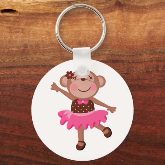 Monkey Ballerina Schlüsselanhänger (Vorderseite)