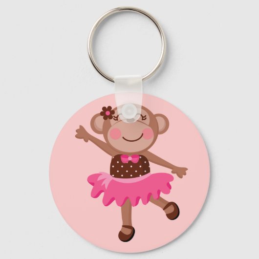 Monkey Ballerina Schlüsselanhänger (Vorderseite)