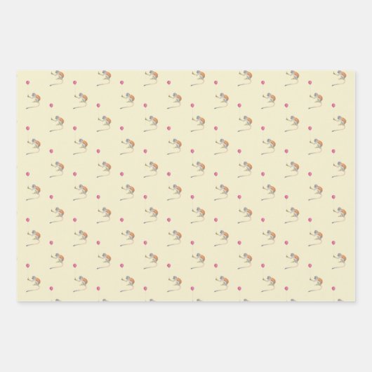 Monkey-Ballon Partys CadeauPapier Vellen Set Geschenkpapier Set (Vorderseite)