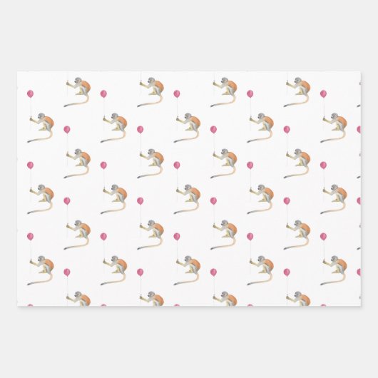 Monkey Balloon Party Cadeaupapier Set - Tonkinson Geschenkpapier Set (Vorderseite 2)