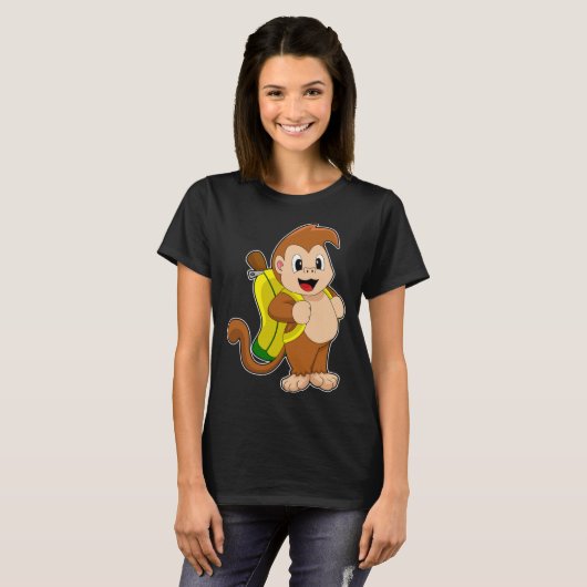 Monkey Banana Backpack T-Shirt (Vorne ganz)