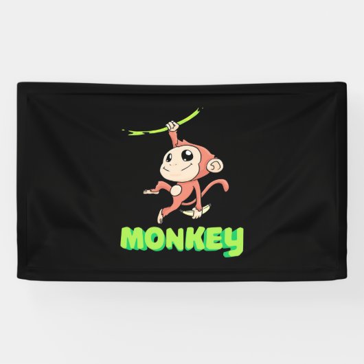Monkey Banana Banner (Horizontal)