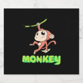 Monkey Banana Bierflaschenetikett (Einzelnes Label)