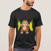 Monkey Banana Bodybuilding Dumbbell T-Shirt (Vorderseite)