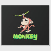 Monkey Banana Geschenkpapier (Flach)
