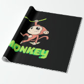 Monkey Banana Geschenkpapier (Ungerollt)