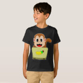 Monkey Banana Laptop T-Shirt (Vorne ganz)