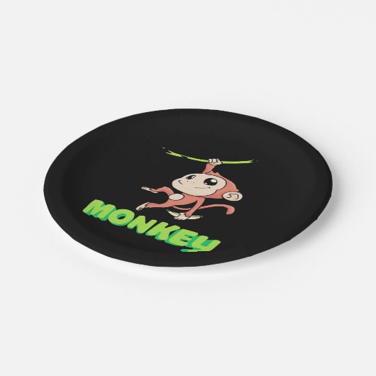 Monkey Banana Pappteller (Schrägansicht)