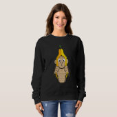 Monkey Banana Spaß Sweatshirt (Vorne ganz)