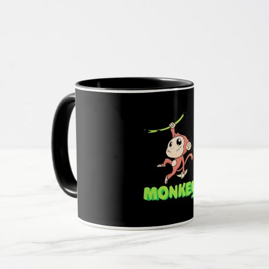 Monkey Banana Tasse (Vorderseite Links)