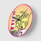 Monkey Bar Clock Runde Wanduhr (Winkel)