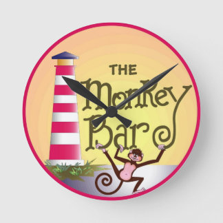 Monkey Bar Clock Runde Wanduhr