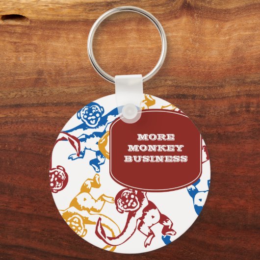 Monkey Barrel Retro Schlüsselanhänger (Vorderseite)