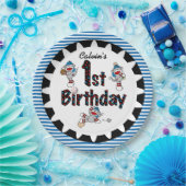 Monkey Baseball 1st Happy Birthday Paper Tellers Pappteller (Party)