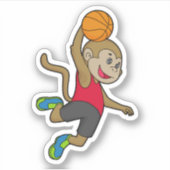 Monkey Basketball-Spieler Basketball Aufkleber (Vorderseite)
