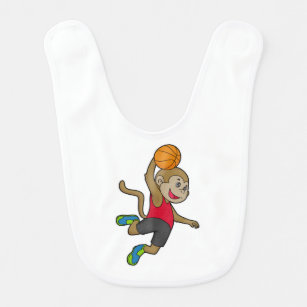 Monkey Basketball-Spieler Basketball Babylätzchen