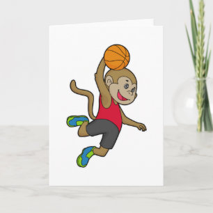 Monkey Basketball-Spieler Basketball Karte