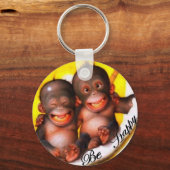 Monkey Be Happy Schlüsselanhänger (Vorderseite)