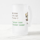 Monkey Beer Stein Mattglas Bierglas (VorderseiteRechts)
