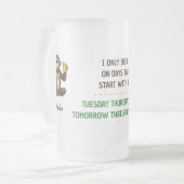 Monkey Beer Stein Mattglas Bierglas (Vorderseite Links)