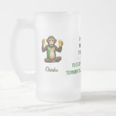 Monkey Beer Stein Mattglas Bierglas (Links)