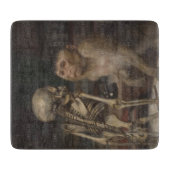 Monkey Before a Skeleton (von Gabriel von Max) Schneidebrett (Vorderseite)
