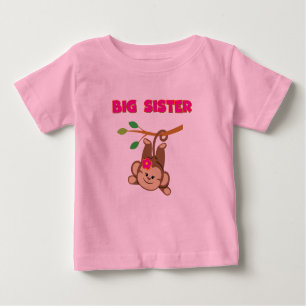 Monkey Big Sister Baby T-shirt