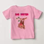 Monkey Big Sister Baby T-shirt (Vorderseite)