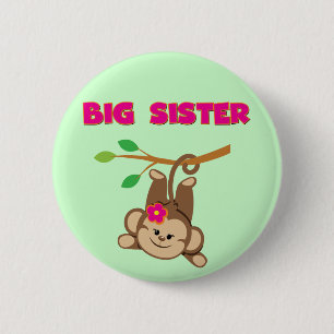 Monkey Big Sister Button