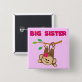 Monkey Big Sister Button (Vorne & Hinten)