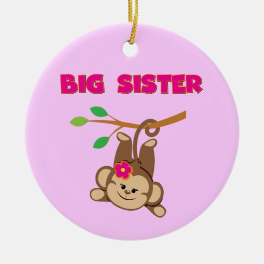 Monkey Big Sister Keramik Ornament (Vorne)