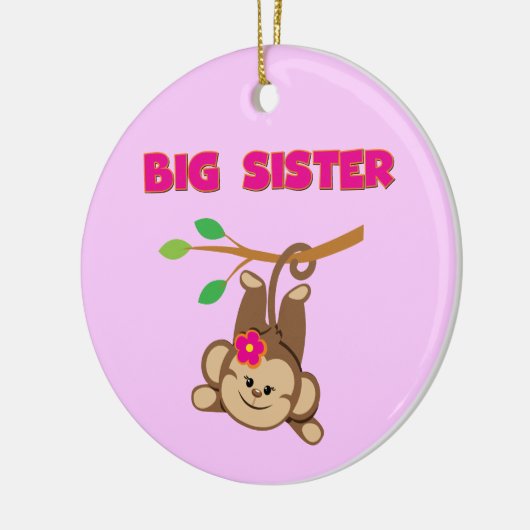 Monkey Big Sister Keramik Ornament (Links)