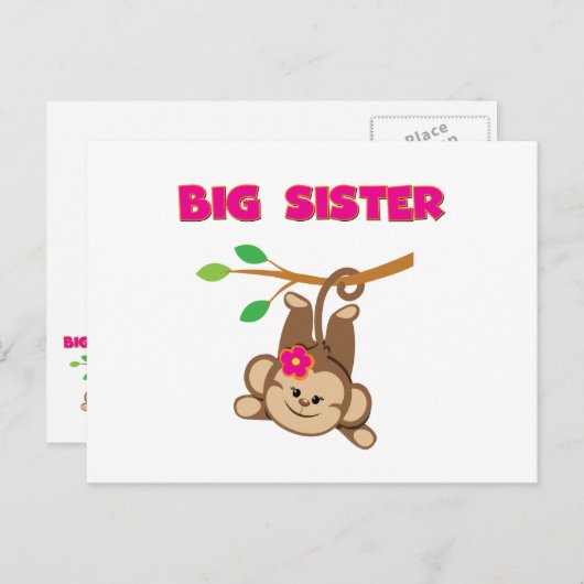 Monkey Big Sister Postkarte (Vorne/Hinten)