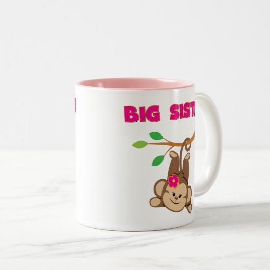 Monkey Big Sister Zweifarbige Tasse (VorderseiteRechts)